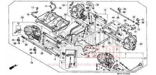 CARBURATEUR (ENS.) VFR750RK de 1989